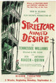 A Streetcar Named Desire Broadway movie poster 11x17