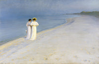 Summer Evening on the Southern Beach art print by Peder Severin Krøyer