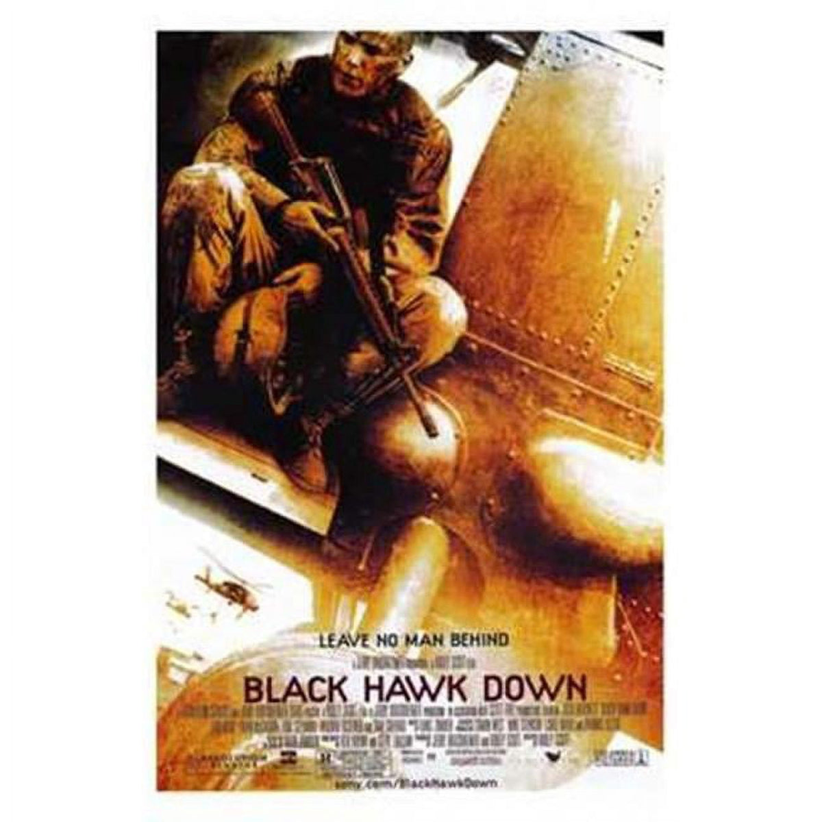Black Hawk Down movie poster 11x17 print featuring intense action scenes.
