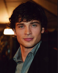 Tom Welling close-up photo print in black blazer and gray shirt