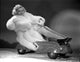 Barbara Pepper sitting in a furry coat photo print