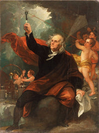 Benjamin Franklin Drawing Electricity from the Sky Poster Print by Benjamin West