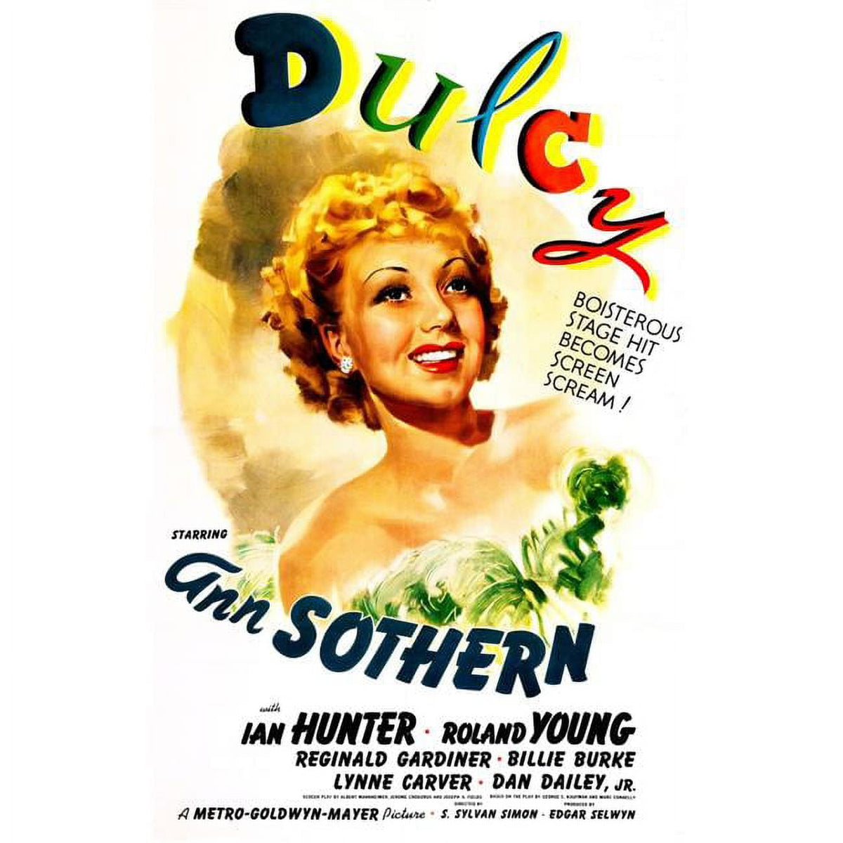 Dulcy Movie Masterprint Poster featuring Ann Sothern in vibrant colors.