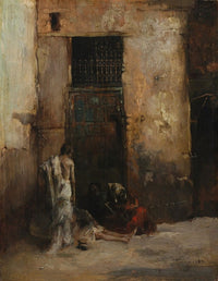 Beggars by a Door fine art print by Mariano Fortuny Marsal
