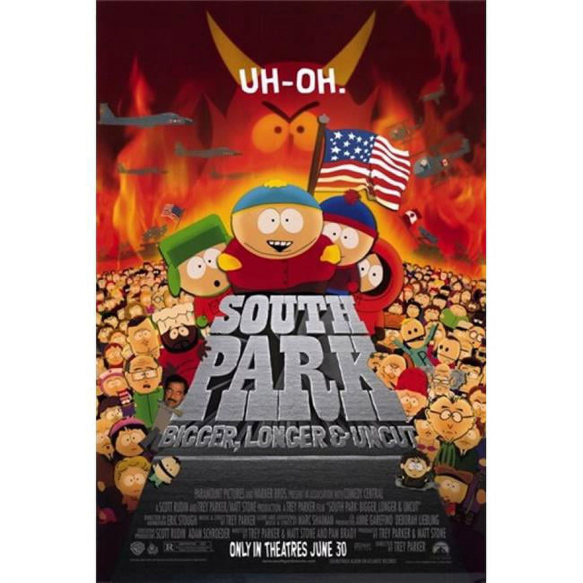 South Park Bigger, Longer & Uncut Movie Poster 11x17