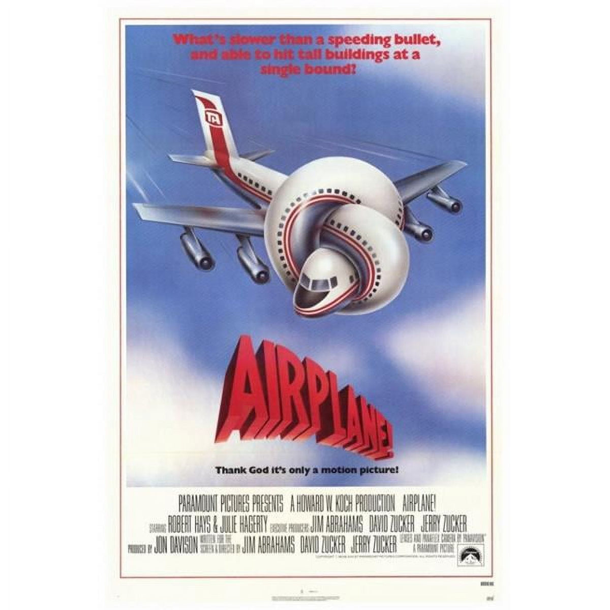 Airplane! Movie Poster Print showcasing classic comedy art in vibrant colors.