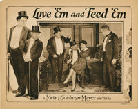 Love Feed 'Em lobby card poster print featuring Oliver Hardy, Max Davidson, and Viola Richard.