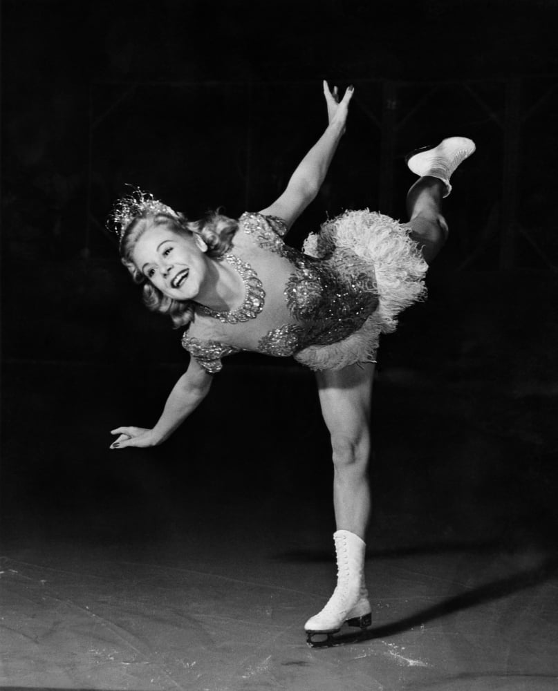 Vintage 1945 photo print of Sonja Henie titled 'It's A Pleasure'.