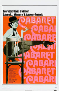 Cabaret movie poster featuring Liza Minnelli from the 1972 film.