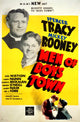 Men of Boys Town movie poster print featuring Spencer Tracy and Mickey Rooney, 1941 classic film.