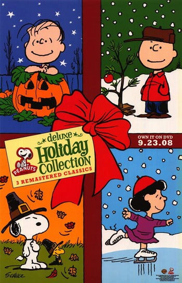 Peanuts Movie Poster featuring Charlie Brown and friends in vibrant colors.
