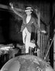 Fred Astaire Dancing on Top of Globe Black and White Photo Print