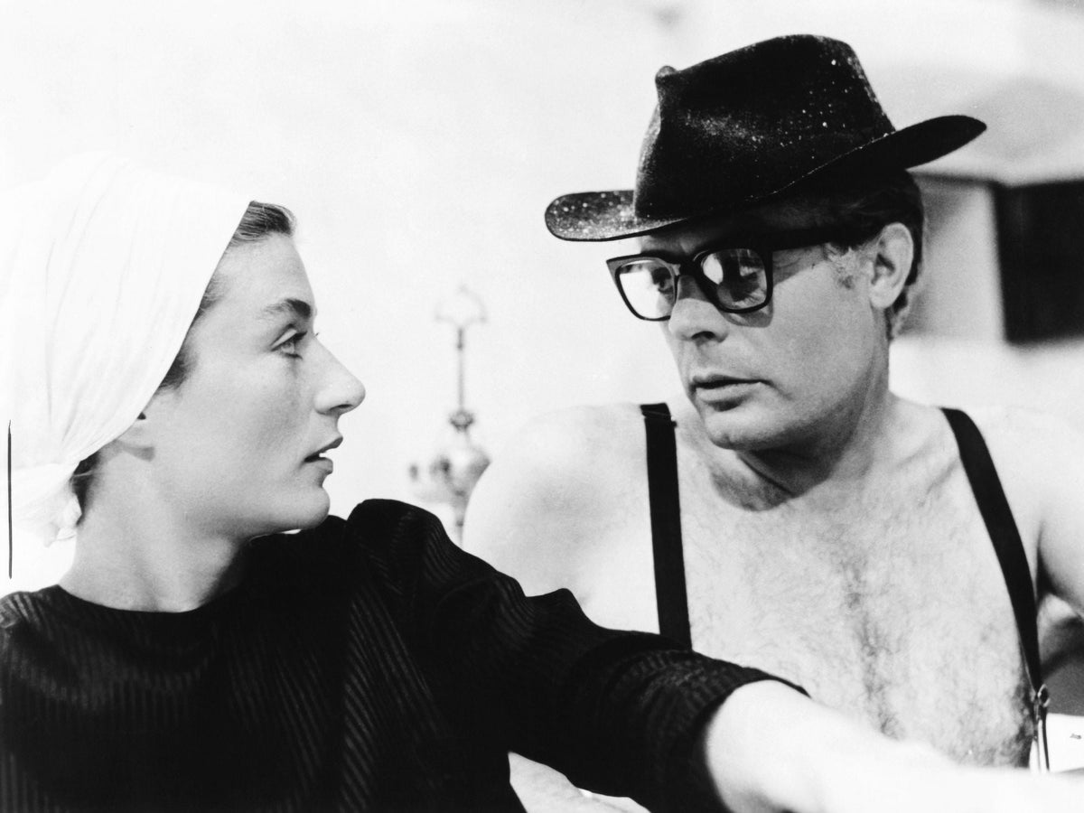 8 12 From Left photo print featuring Anouk Aimee and Marcello Mastroianni from 1963