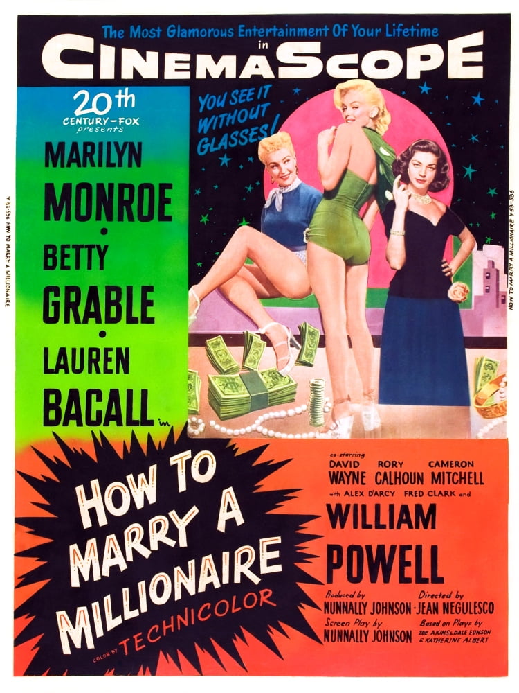 How to Marry A Millionaire Movie Poster Masterprint 11x17