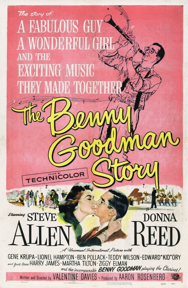 The Benny Goodman Story movie poster print featuring Donna Reed and Steve Allen 1956.