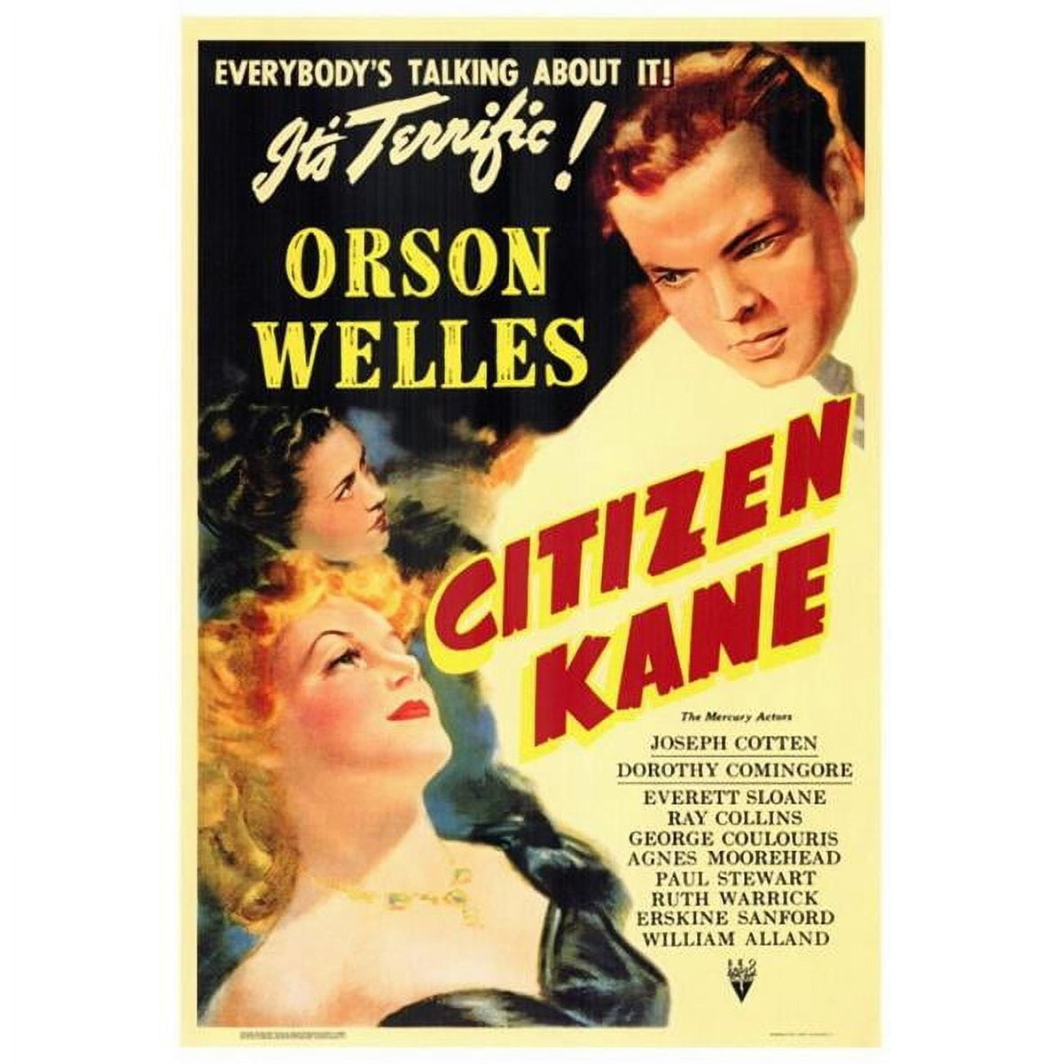 Citizen Kane movie poster print showcasing iconic film art.