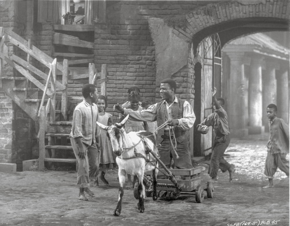 Porgy and Bess film scene photo print featuring a horse-drawn vehicle.