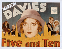 Five and Ten Movie Masterprint Poster featuring Marion Davies, Richard Bennett, and Leslie Howard