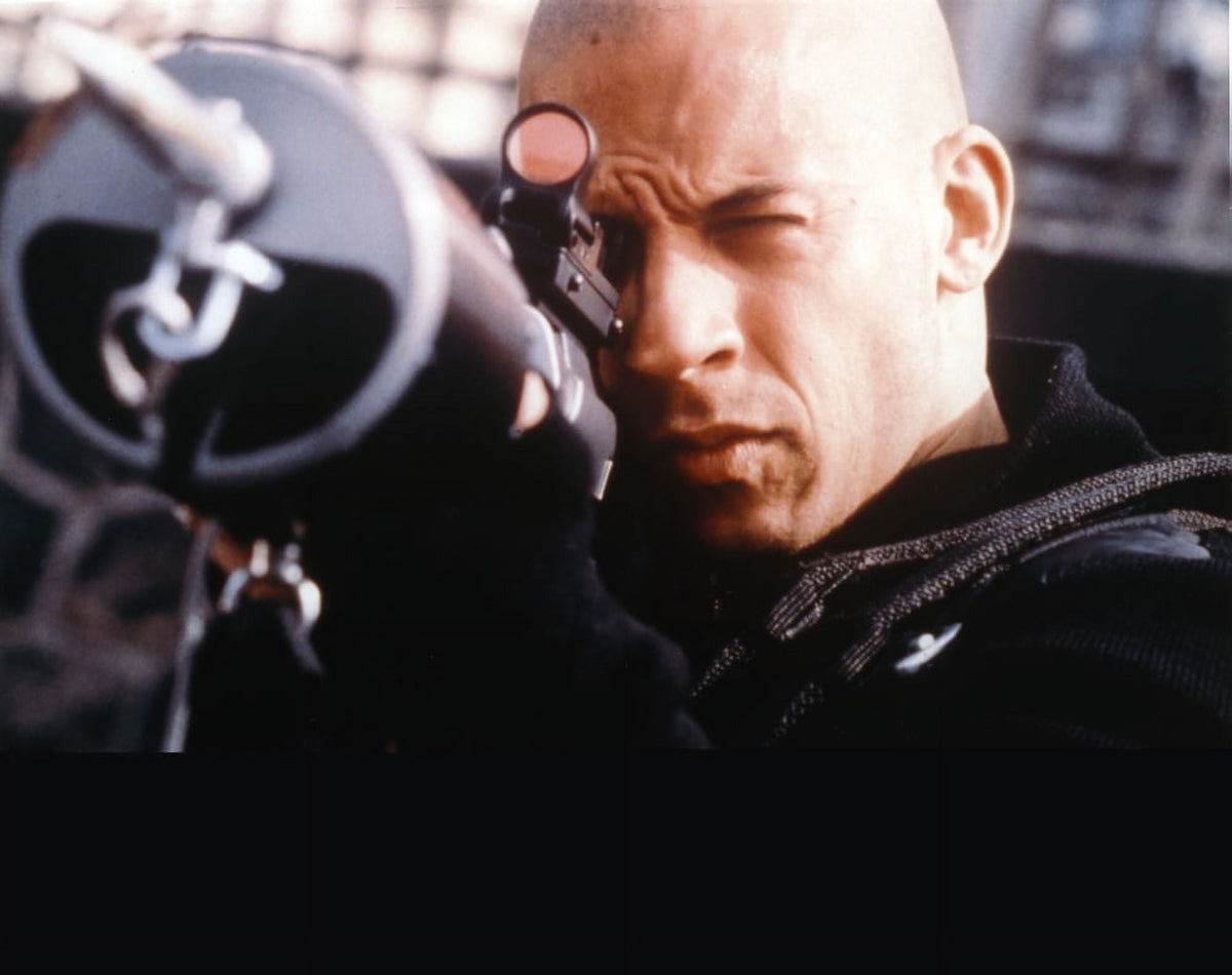 Vin Diesel aiming harpoon gun in XXX movie photo print
