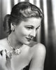Joan Fontaine photo print featuring matching jewelry in classic Hollywood style.