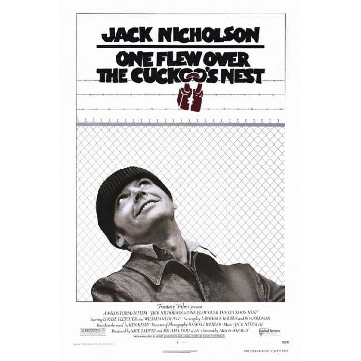 One Flew Over the Cuckoo's Nest Movie Poster Print - 27x40