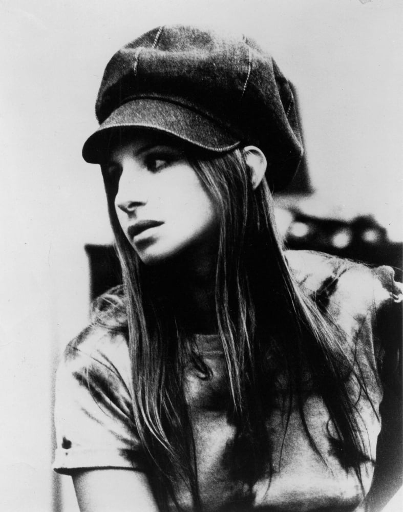 Barbra Streisand wearing a stylish hat photo print.