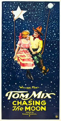 Chasing The Moon movie masterprint poster featuring Eva Novak and Tom Mix from 1922