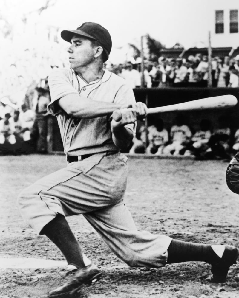 Pee Wee Reese at Bat poster print showcasing a legendary baseball moment.