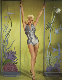 Diana Dors Silver One Piece Photo Print - Vintage Cinema Art
