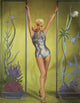 Diana Dors Silver One Piece Photo Print - Vintage Cinema Art
