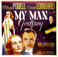 My Man Godfrey movie masterprint poster featuring Carole Lombard and William Powell.