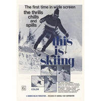 Skiing Adventure Movie Poster Print 27x40 - vibrant winter sports art