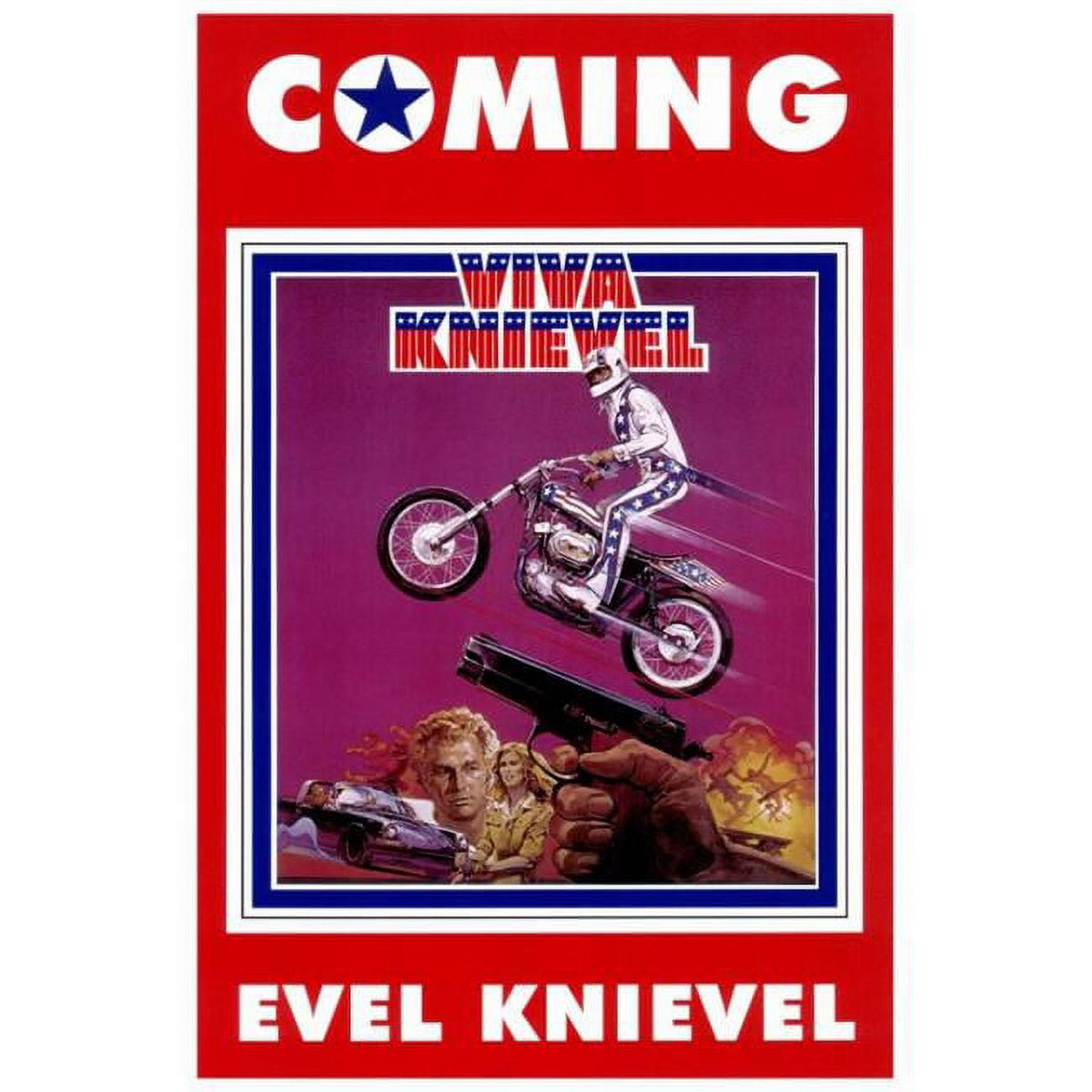 Viva Knievel Movie Poster Print showcasing the iconic stuntman.
