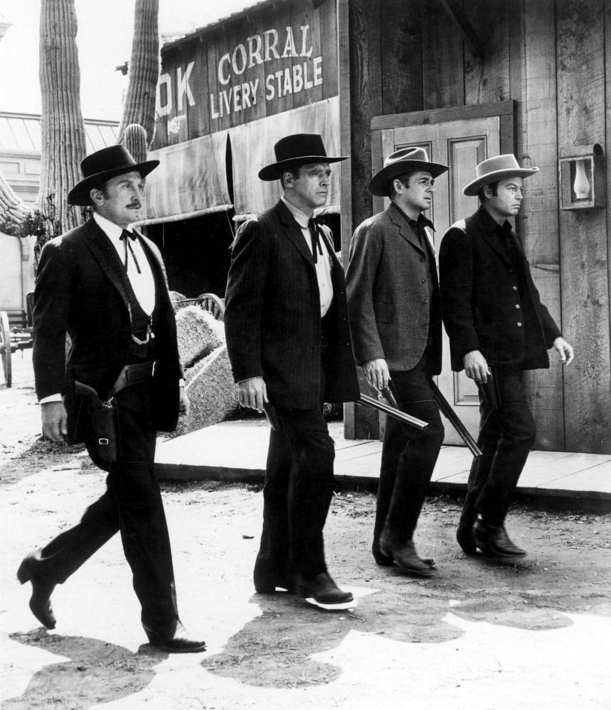 Gunfight at the OK Corral photo print featuring Kirk Douglas as Doc Holliday and Burt Lancaster as Wyatt Earp.