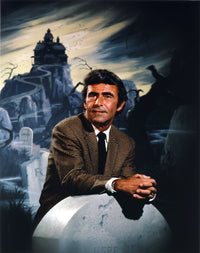 Rod Serling leaning on a gravestone photo print