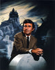 Rod Serling leaning on a gravestone photo print
