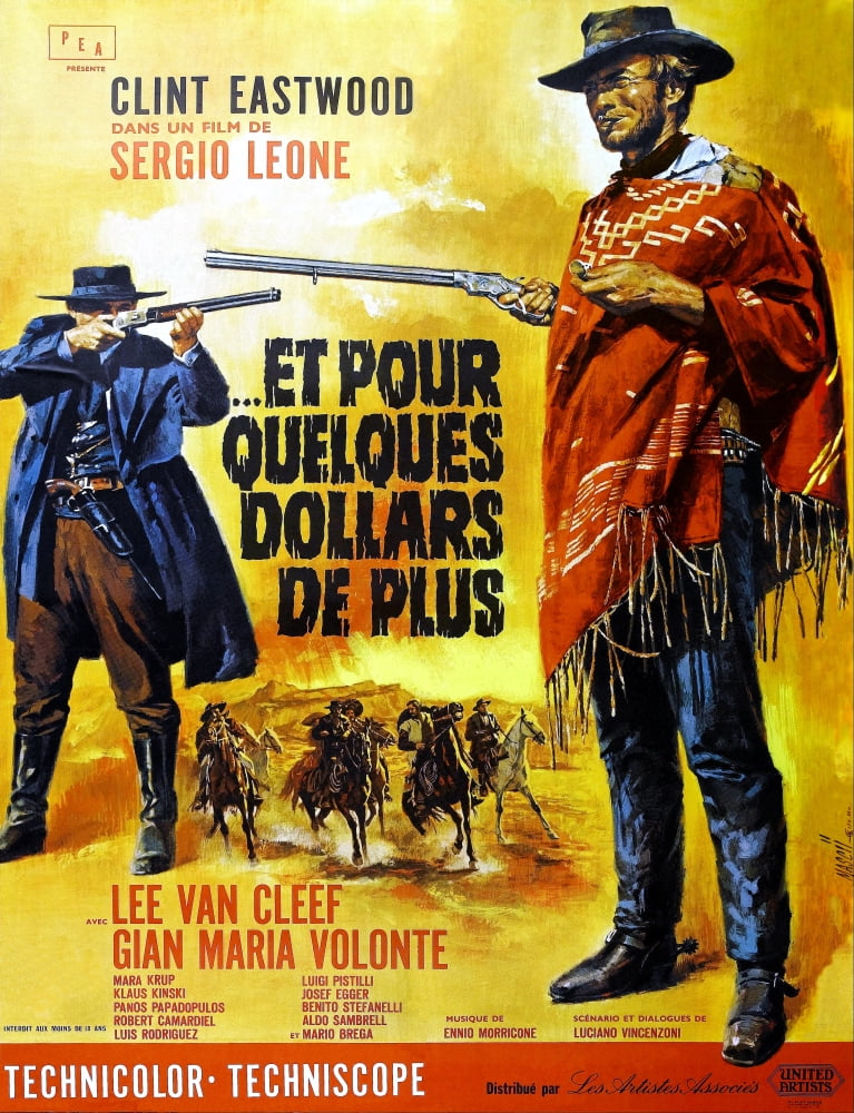 Clint Eastwood Movie Masterprint Poster from A Pour Quelques Dollars De Plus, 11x17
