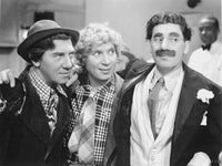 Marx Brothers smiling portrait photo print, vintage comedy art.