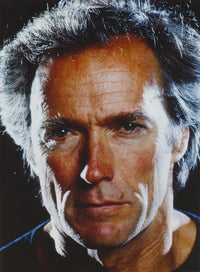 Clint Eastwood close-up portrait photo print.