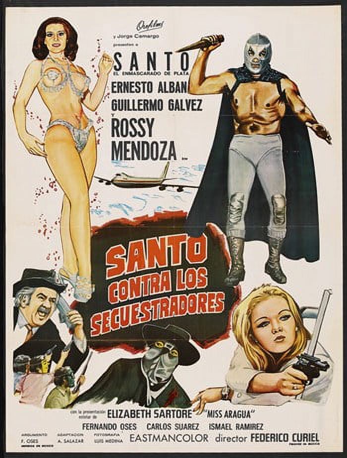 Santo vs. the Kidnappers movie poster in 11x17 size.