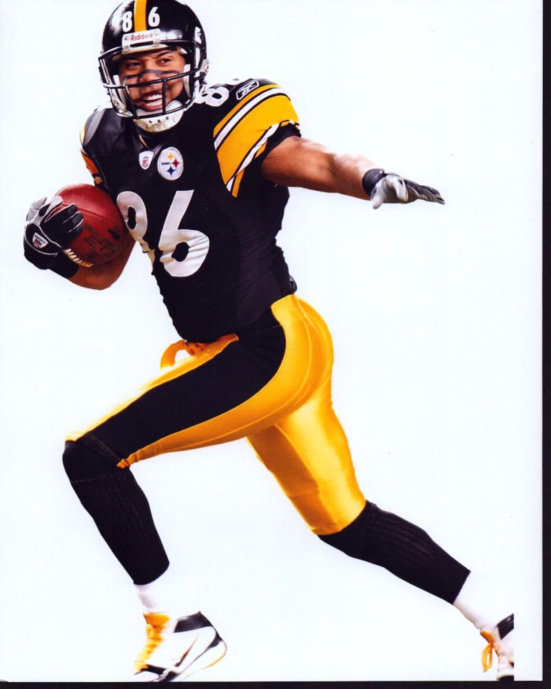 Hines Ward Running with Football Photo Print - 8x10