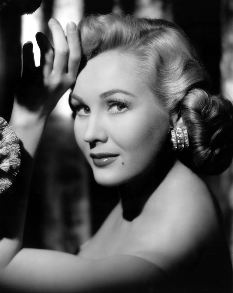 Virginia Mayo vintage photo print from the 1940s, available in multiple sizes.
