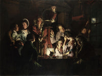 An Experiment on a Bird in an Air Pump poster print by Joseph Wright of Derby.