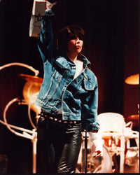 Chrissie Hynde photo print in black leather pants - The Pretenders