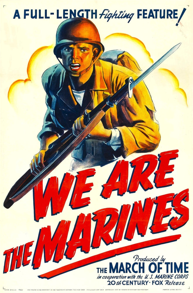 We are The Marines 1942 Movie Poster Masterprint, 11x17