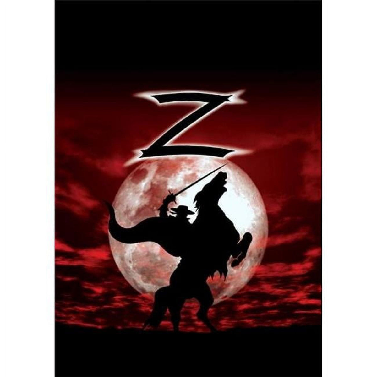 Zorro Movie Poster Print showcasing classic film art in vibrant colors.