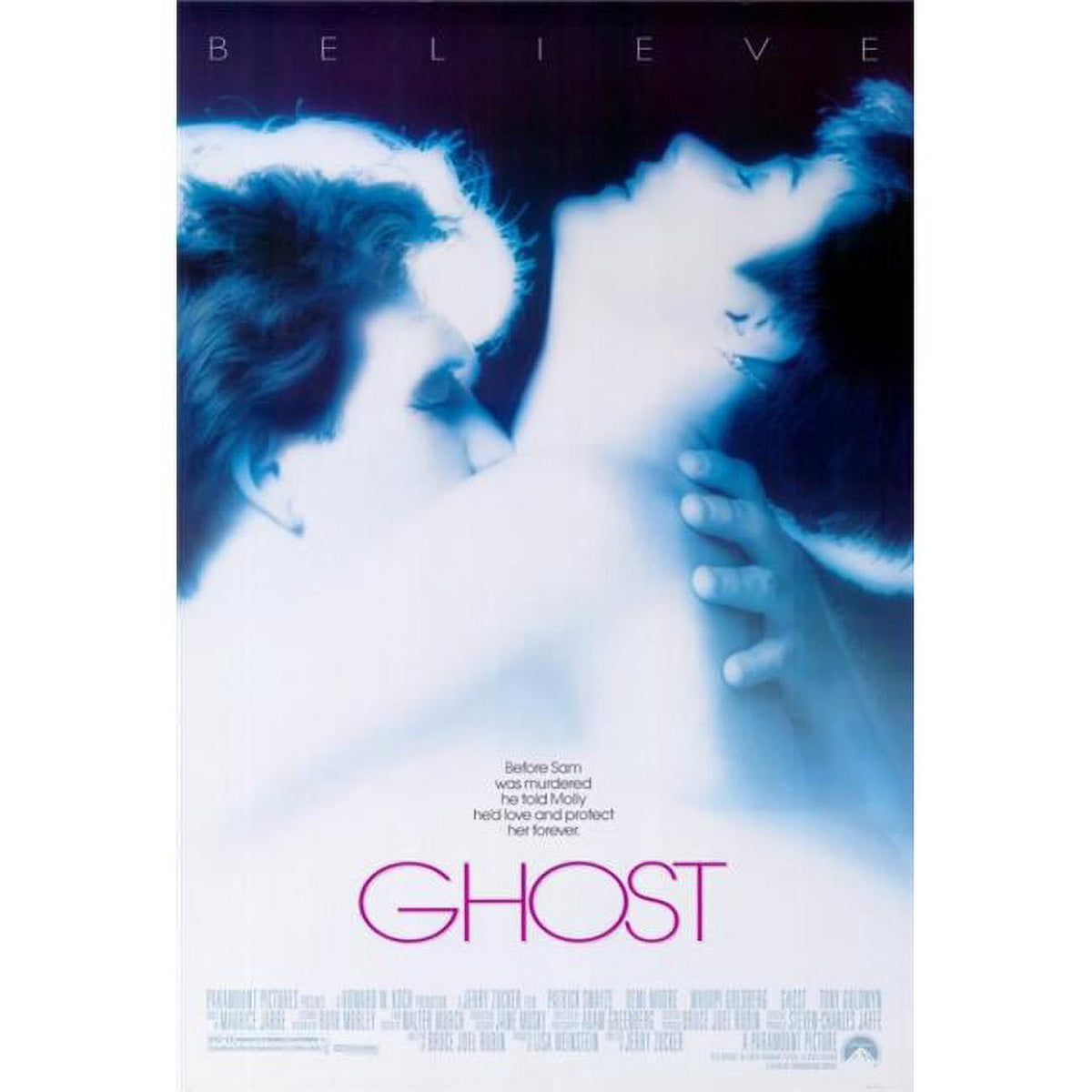 Ghost Movie Poster Print featuring iconic film art.