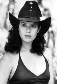 Debra Winger portrait wearing a cowboy hat photo print