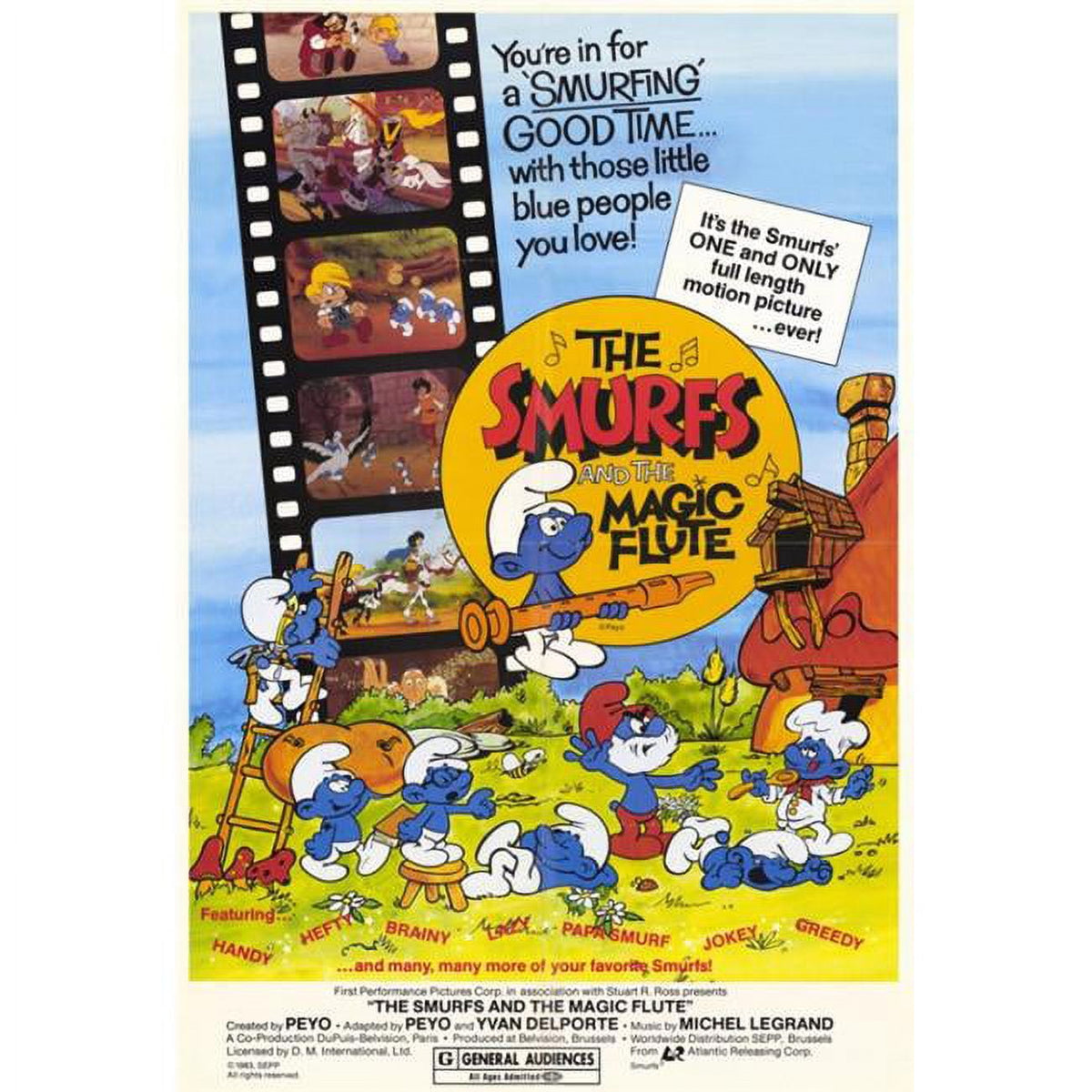 Smurfs and the Magic Flute Movie Poster Print - 27x40 inches.