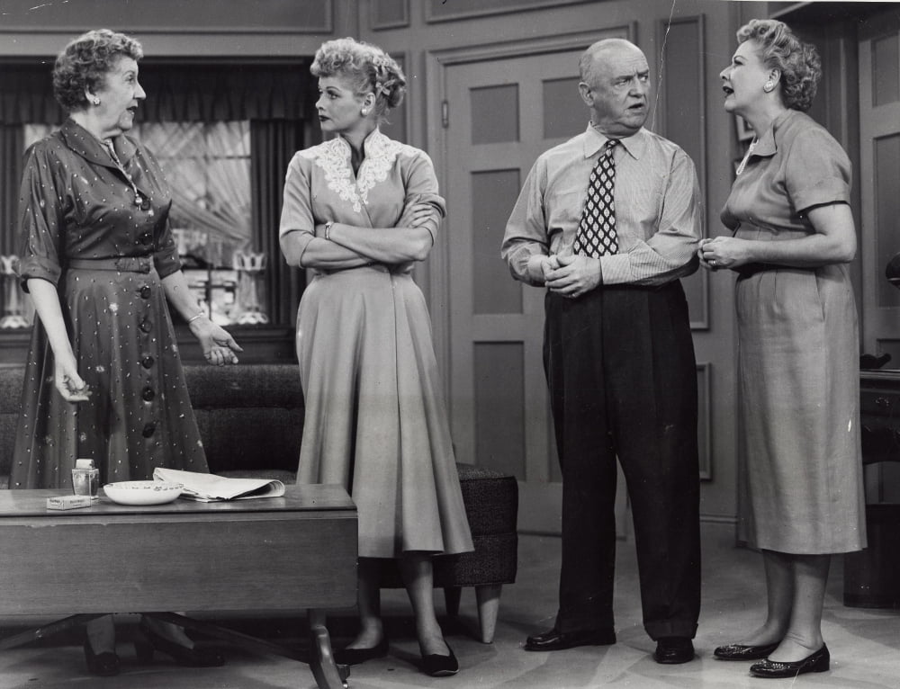 Film still from I Love Lucy photo print, vintage television decor.